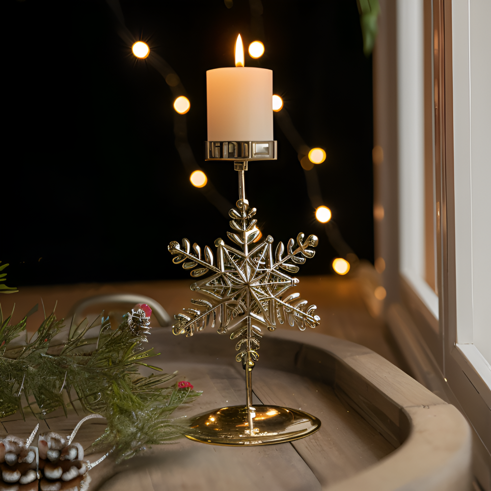 Cierge - Stand - Vintage Kerzenhalter Weihnachten Metall