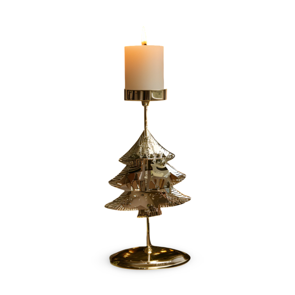Cierge - Stand - Vintage Kerzenhalter Weihnachten Metall
