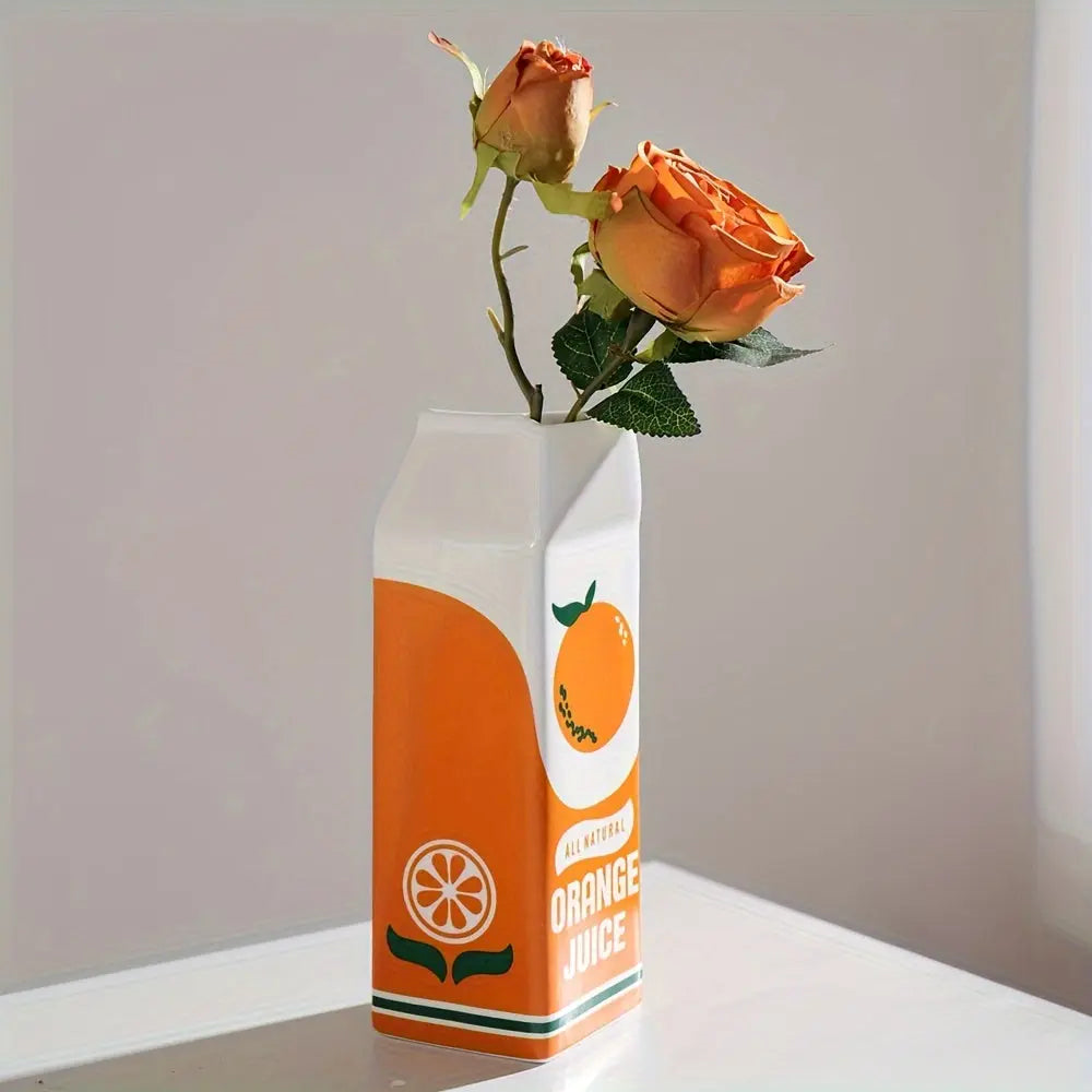 Dekovase - Keramik Saftbox-Form 22x7 cm