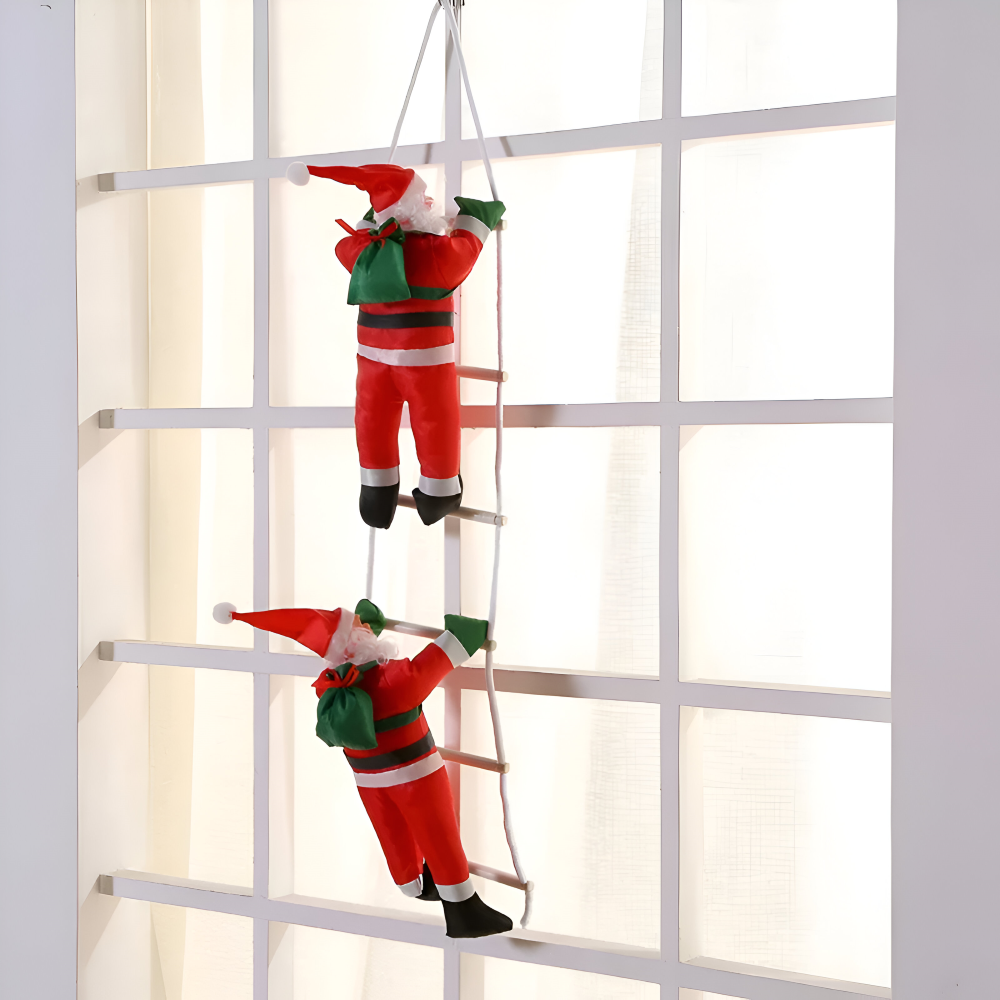 ClamberSanta - Weihnachtsmann Kletterleiter Hängedeko aus