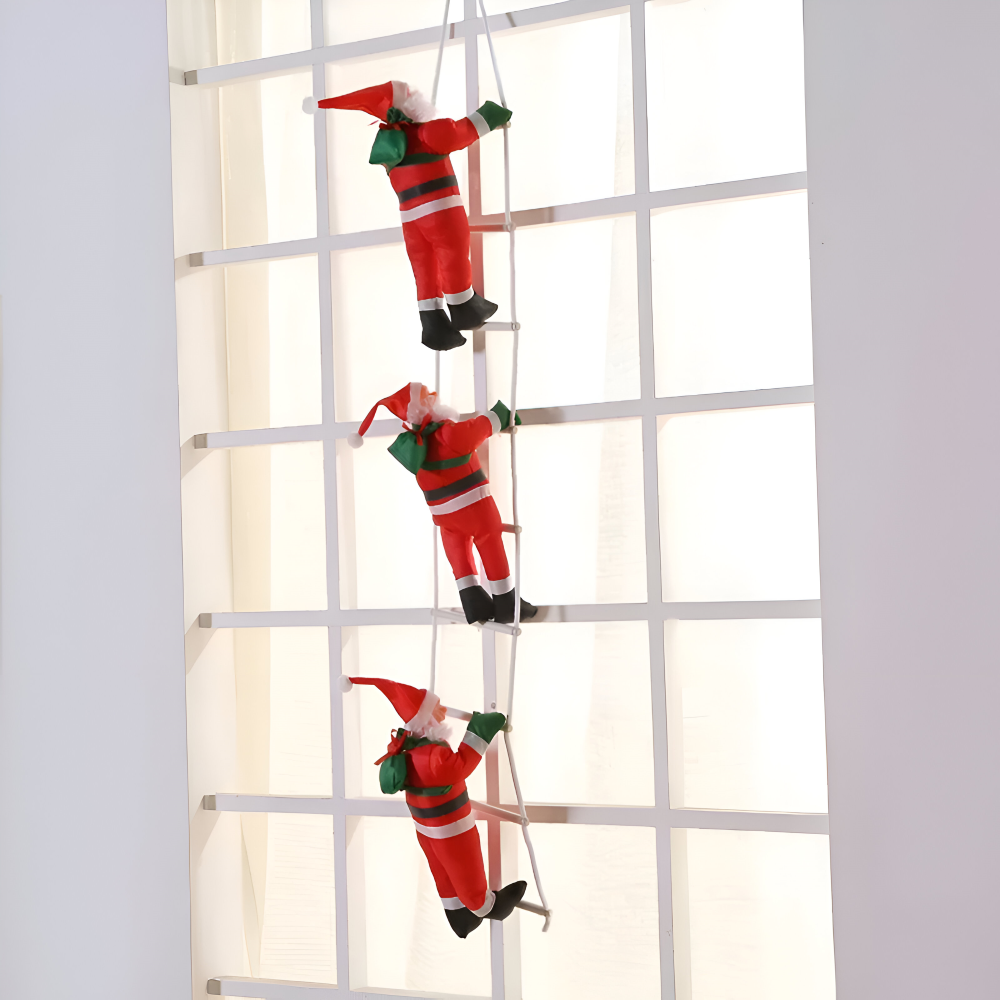 ClamberSanta - Weihnachtsmann Kletterleiter Hängedeko aus