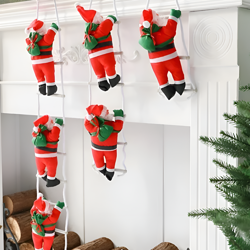ClamberSanta - Weihnachtsmann Kletterleiter Hängedeko aus