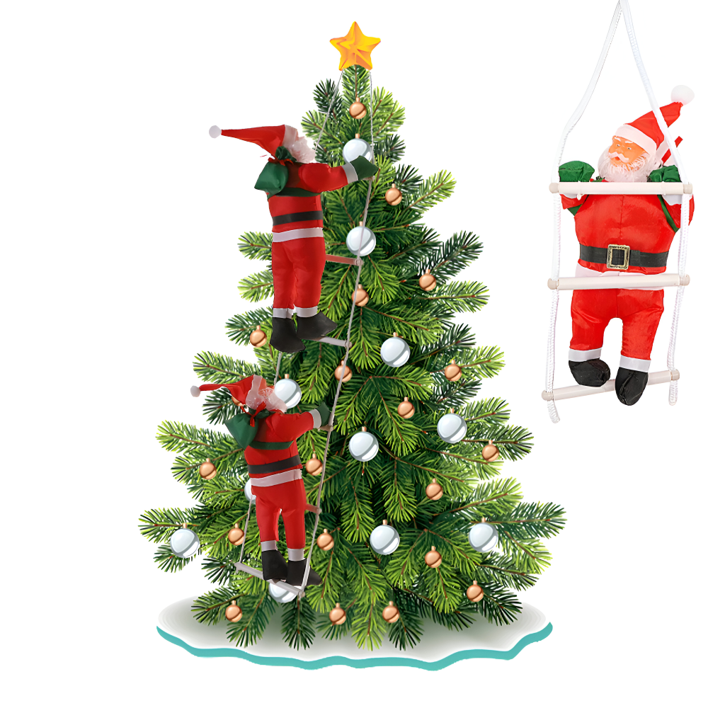 ClamberSanta - Weihnachtsmann Kletterleiter Hängedeko aus