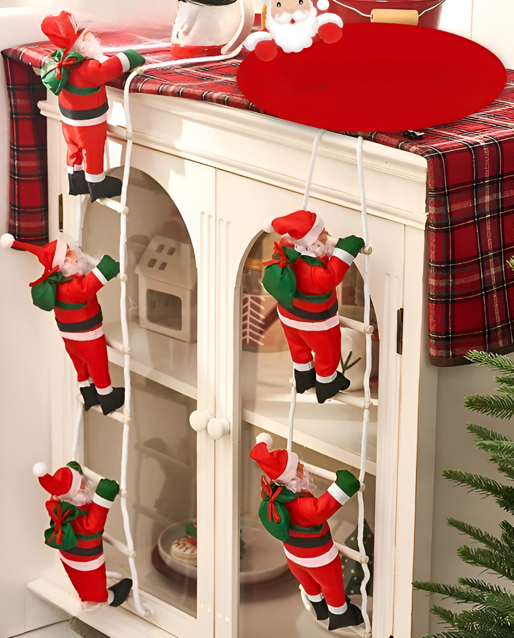 ClamberSanta - Weihnachtsmann Kletterleiter Hängedeko aus