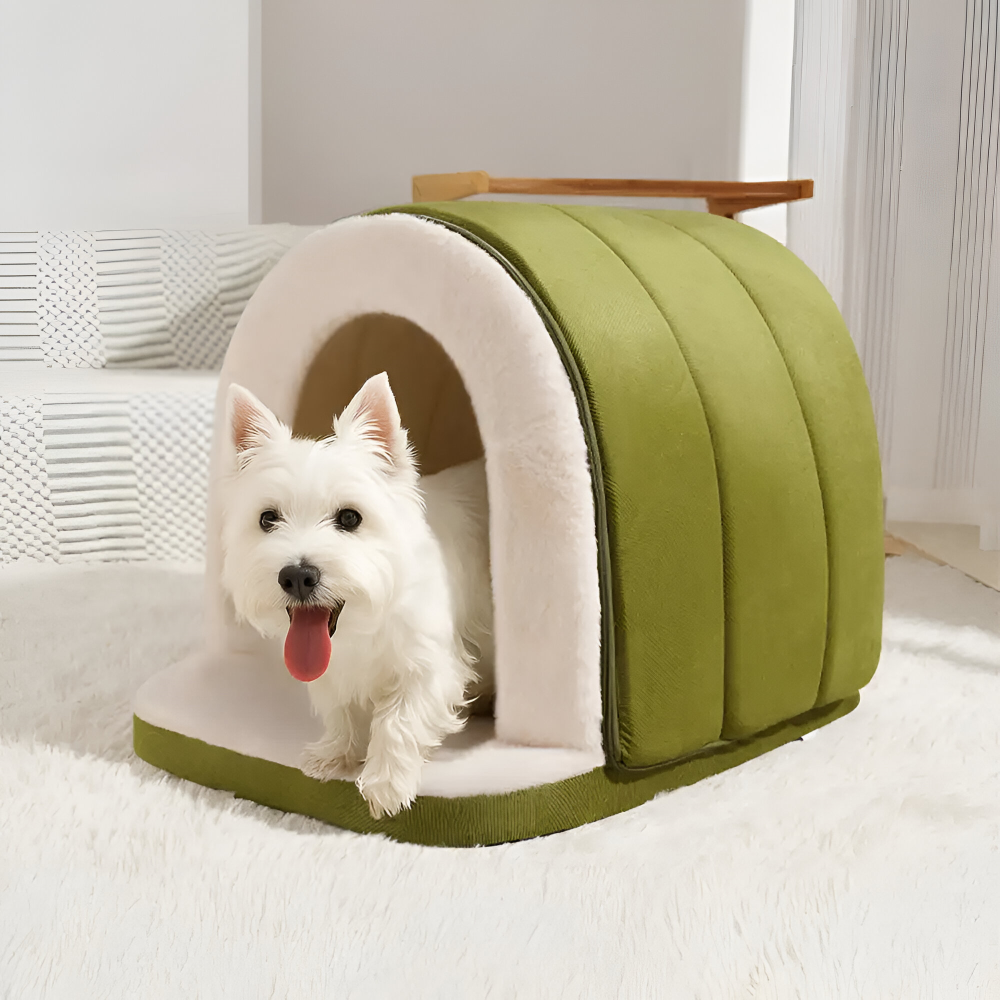 2-in-1 Hundebett & Hundehöhle Plüsch – Orthopädisch, Anti-Stress, Waschbar