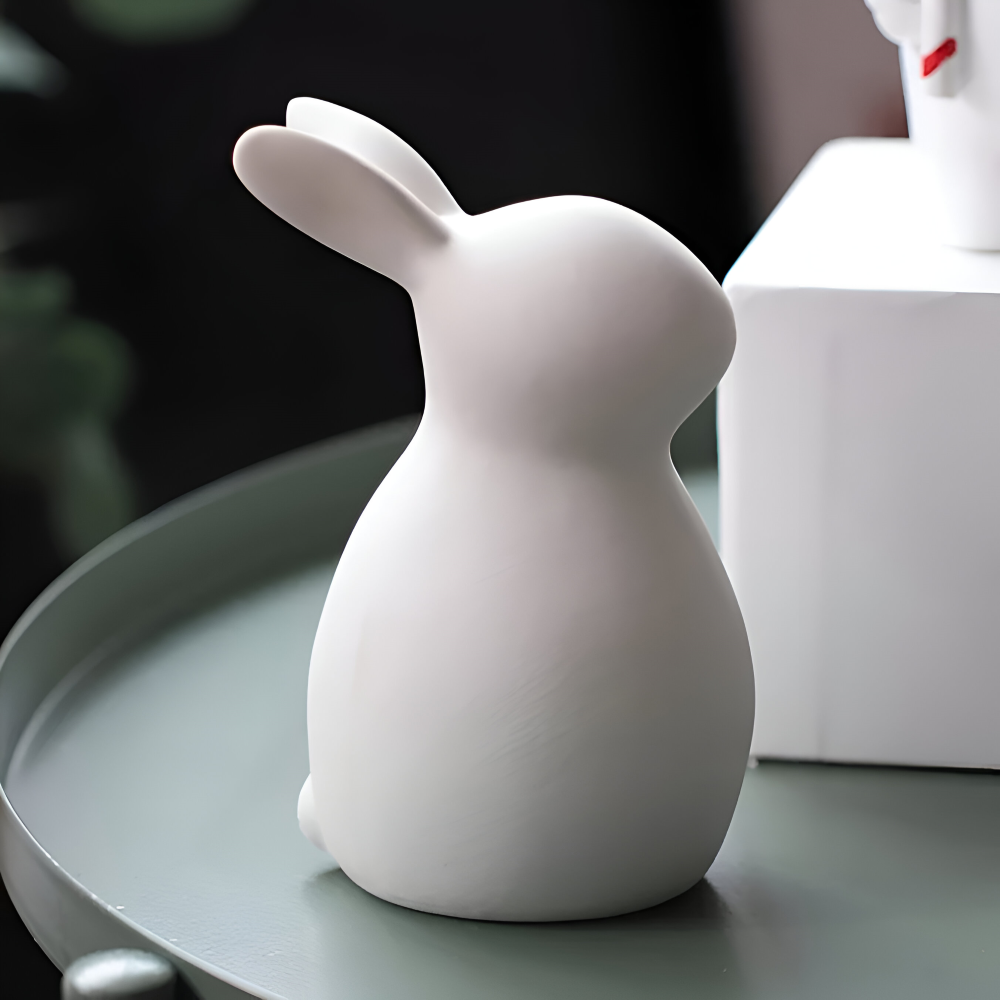 Osterhasen - Figuren weiß minimalistisch