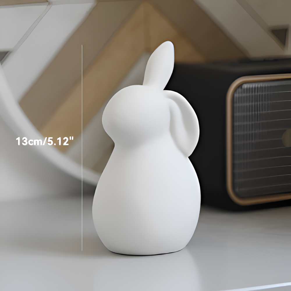 Osterhasen - Figuren weiß minimalistisch