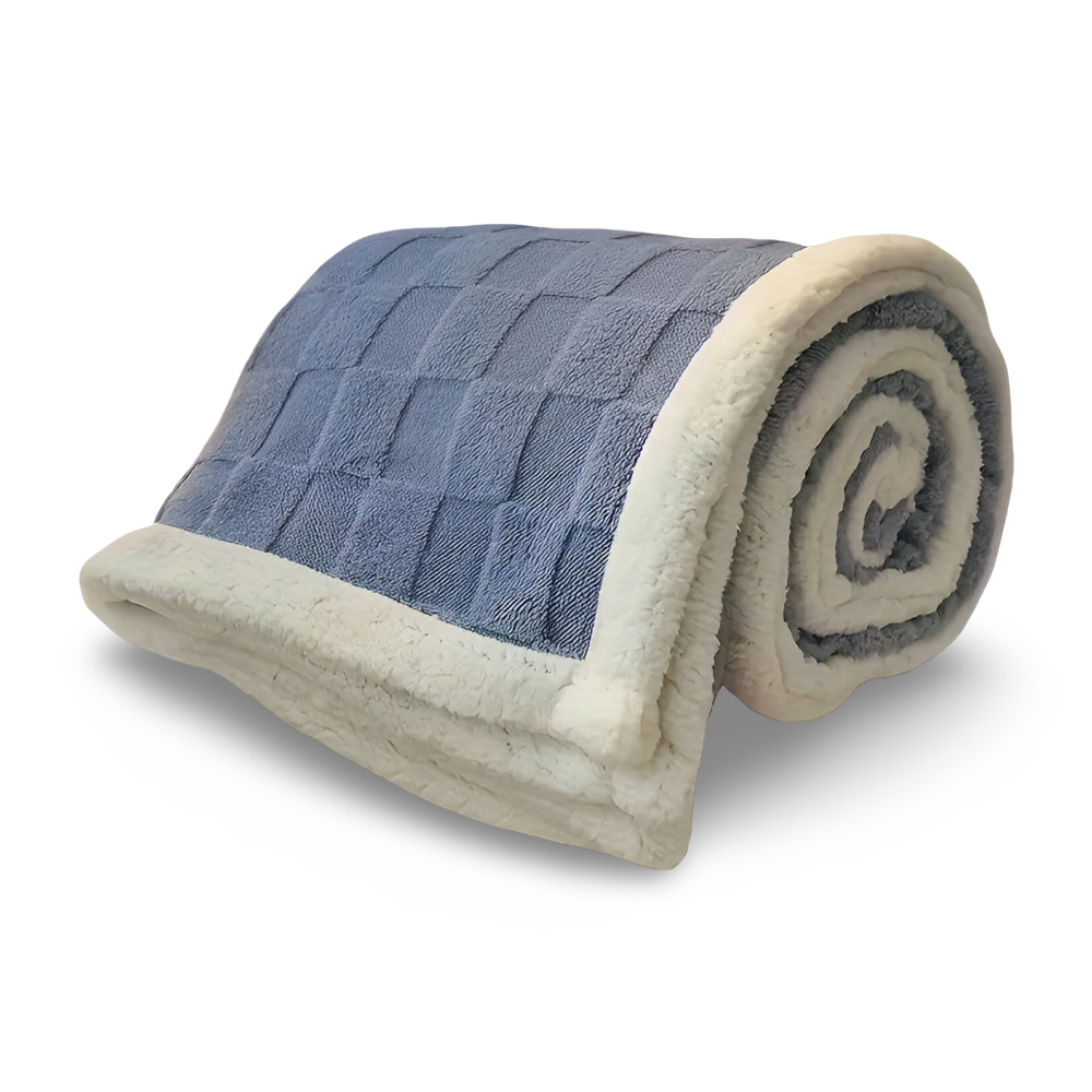 CozyCheck Plaid - Wendbare, Dicke Isolierte Fleece Decke für den Winter