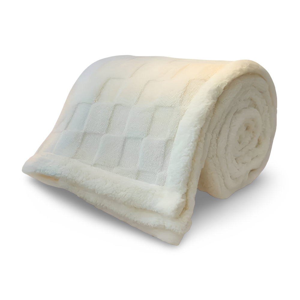 CozyCheck Plaid - Wendbare, Dicke Isolierte Fleece Decke für den Winter