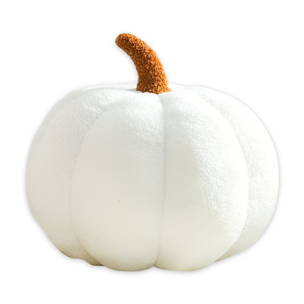 Halloween - Kürbis Dekokissen aus Teddy-Plüsch 20x30 cm
