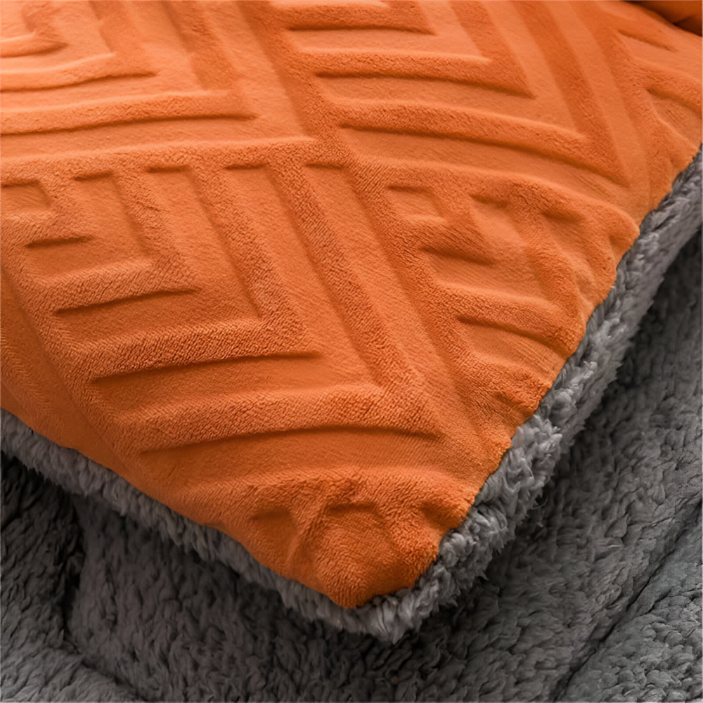 Sherpa - Fleece Bettdecke mit gestepptem Innenfutter