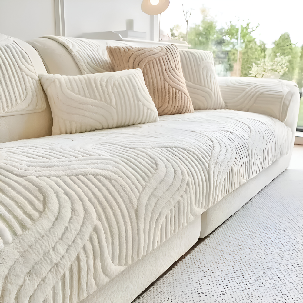 CushShield - Weicher, Rutschfester Shu Samt Sofabezug