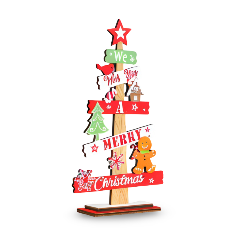 CutieCharms - Lebkuchenmann Weihnachtsanhänger aus Holz