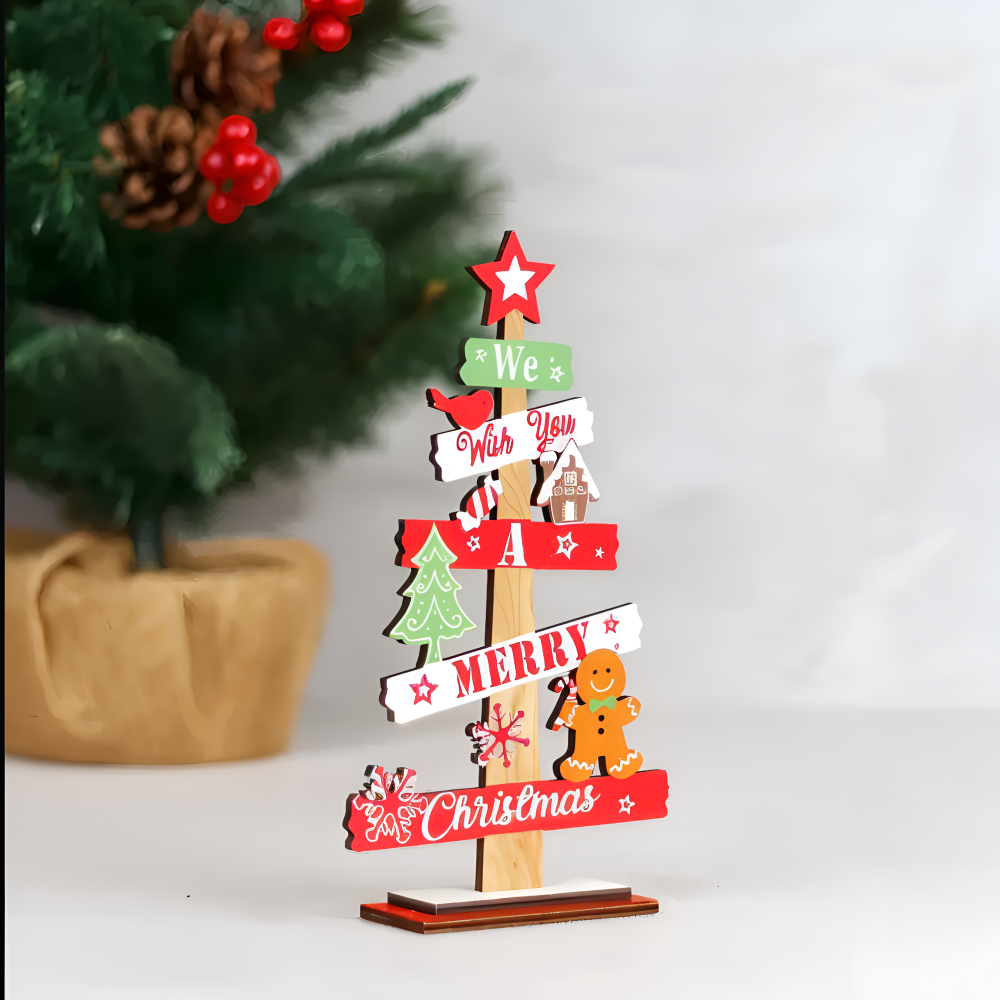CutieCharms - Lebkuchenmann Weihnachtsanhänger aus Holz