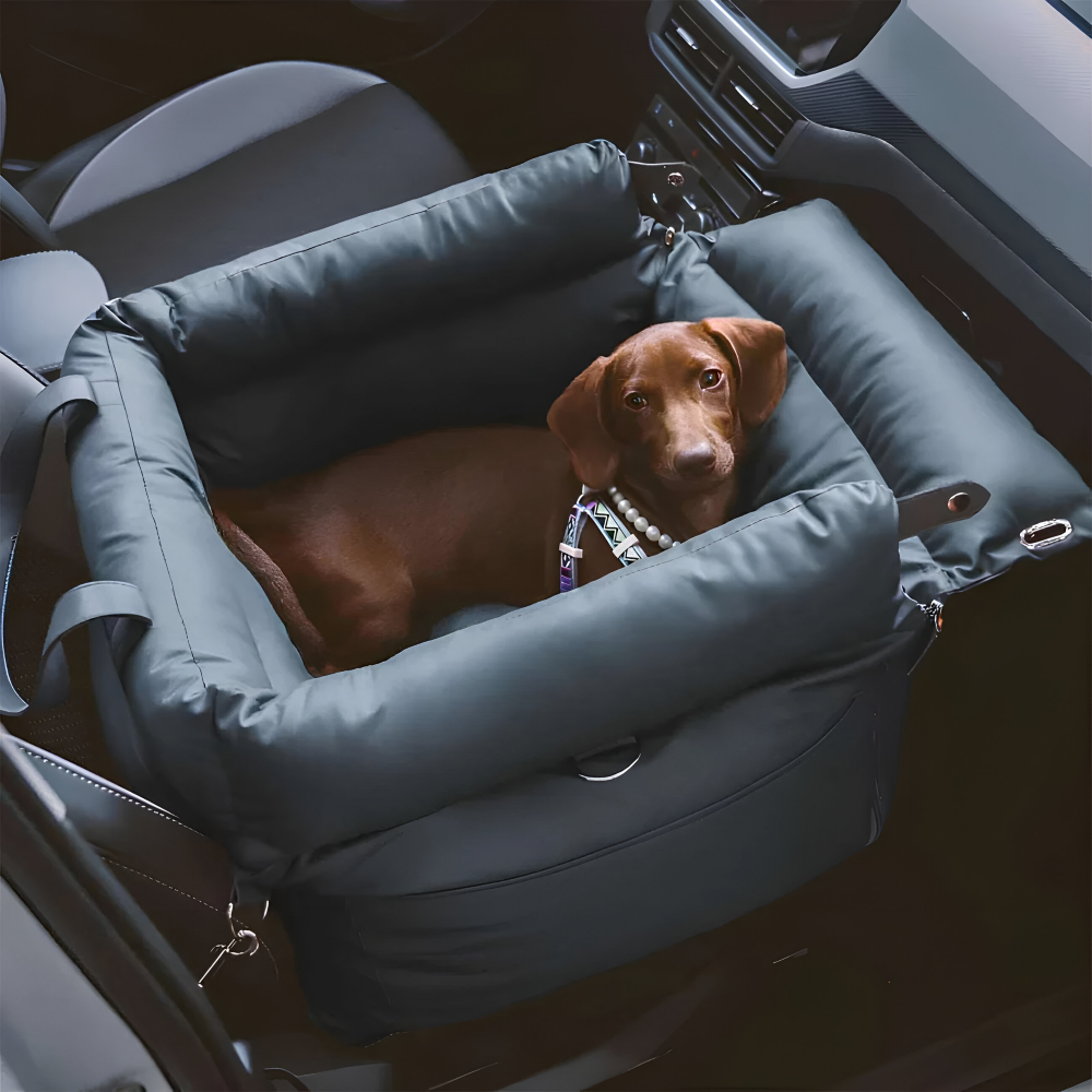 Hunde - Autositz & Reisebett aus Kunstleder mit
