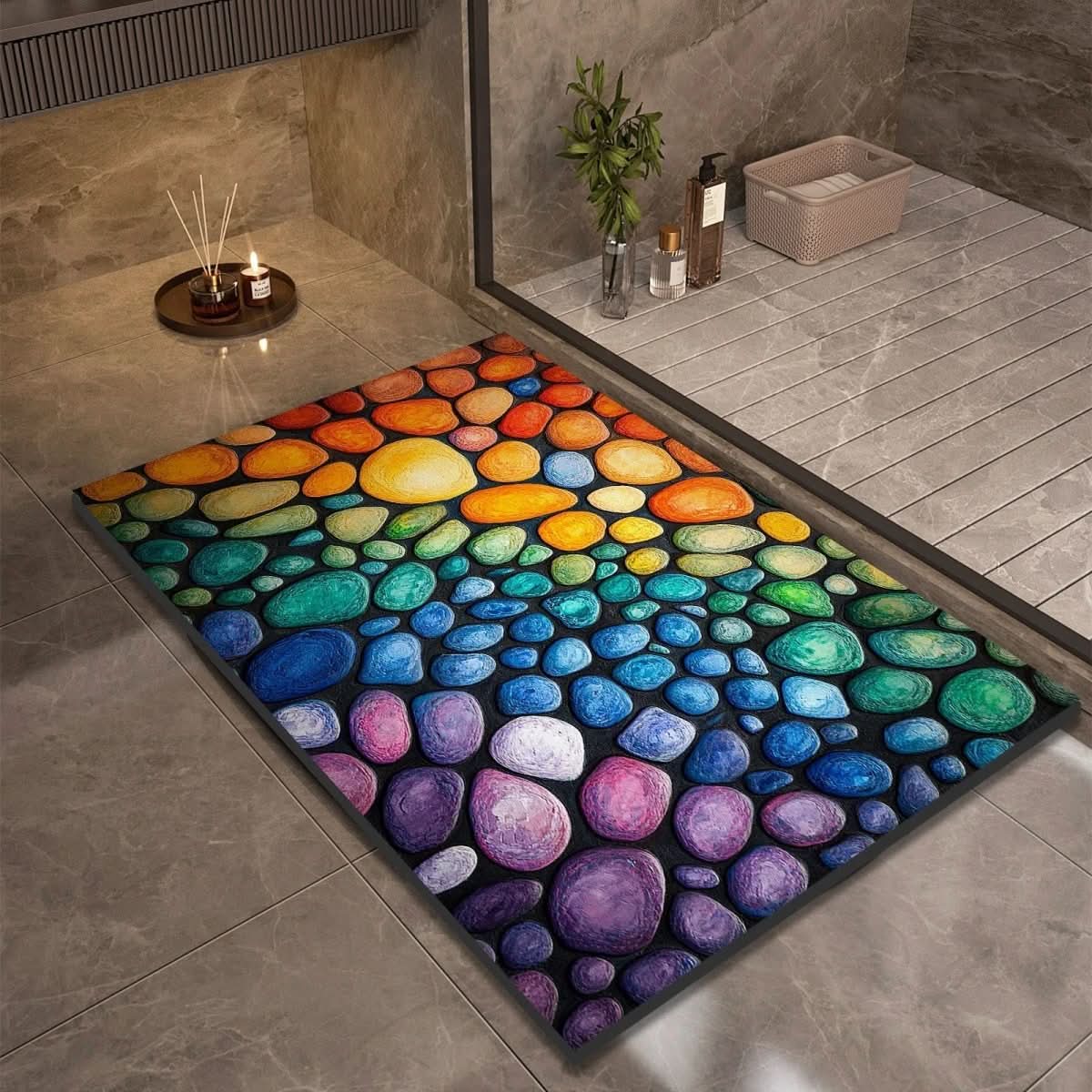 BathPebble – Badematte mit Oberfläche aus Kieselgur
