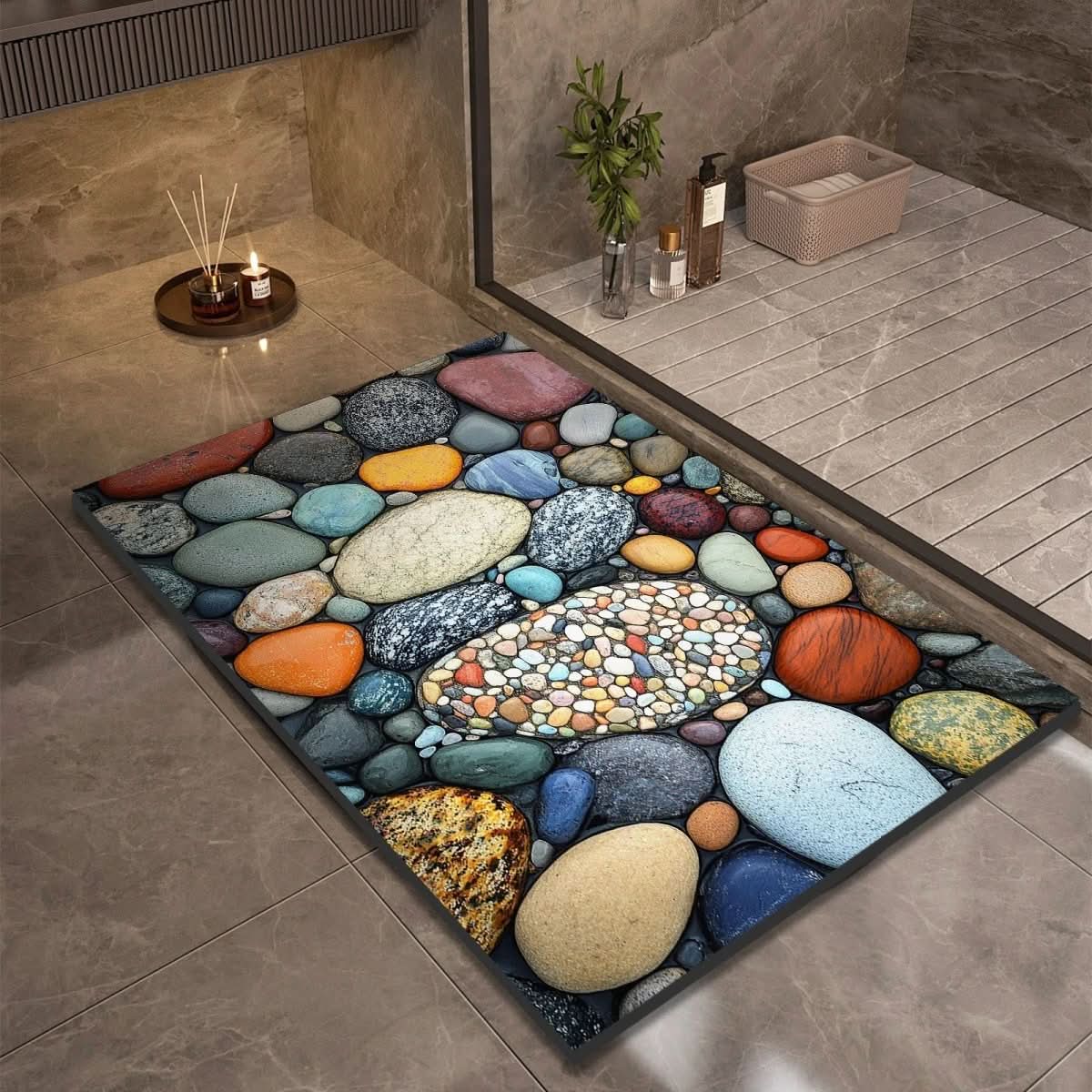 BathPebble – Badematte mit Oberfläche aus Kieselgur