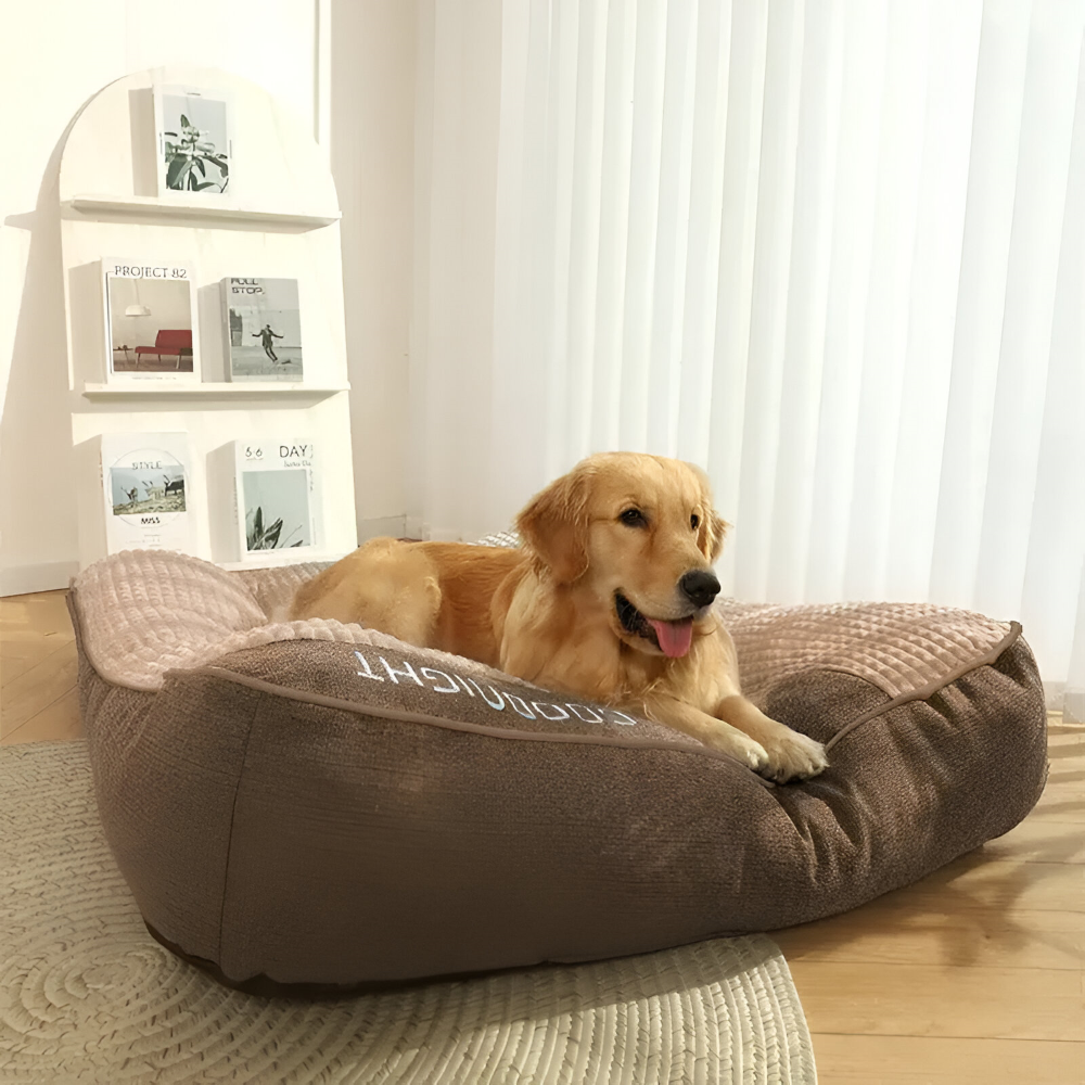 Anti-Stress Hundebett Beruhigend – Weiches Polster & Rand – XL bis 3XL