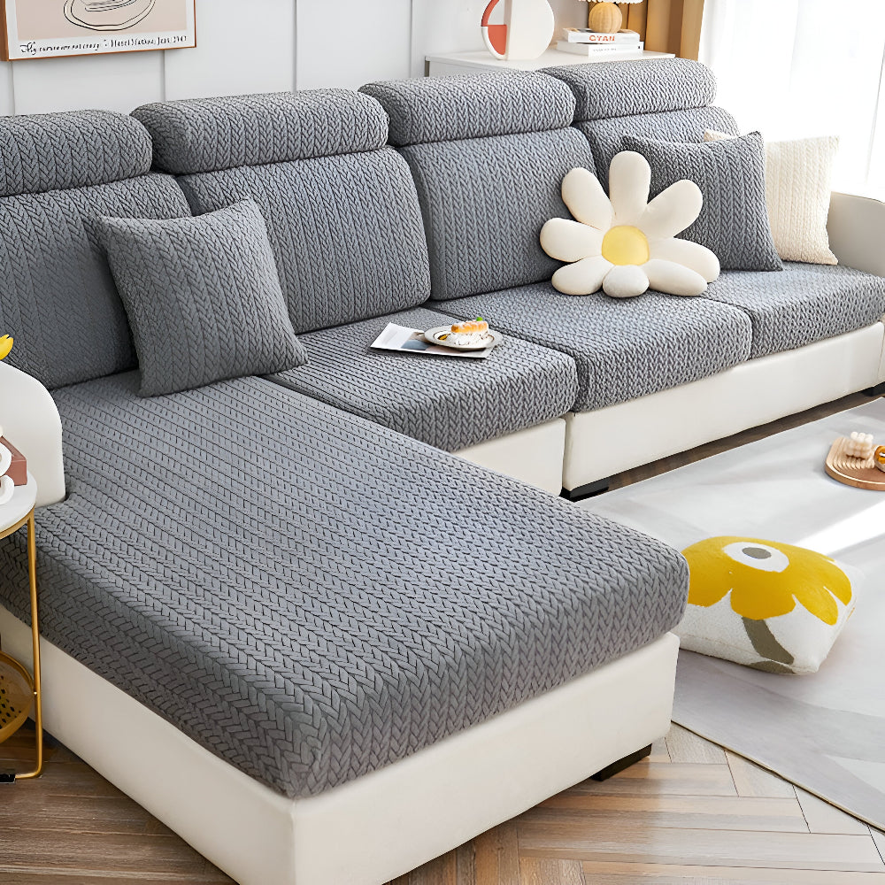 ElasticEase Sofabezug - dehnbarer Jacquard Sofabezug