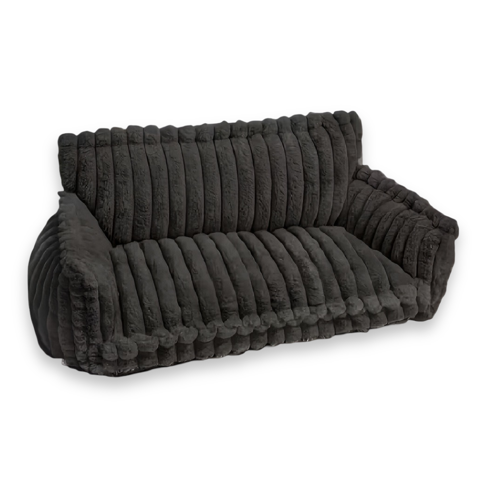 Hundebett - gestreift mit hohem Rand
