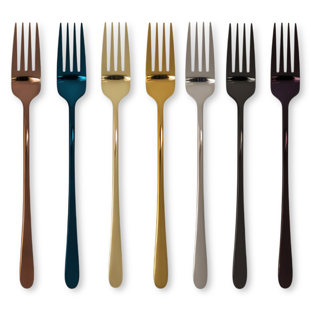 Edelstahlgabeln - Set 4/6-teilig farbig beschichtet