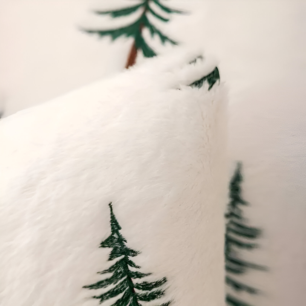 Festliche Weiße und Grüne Dekorative Kissenbezüge