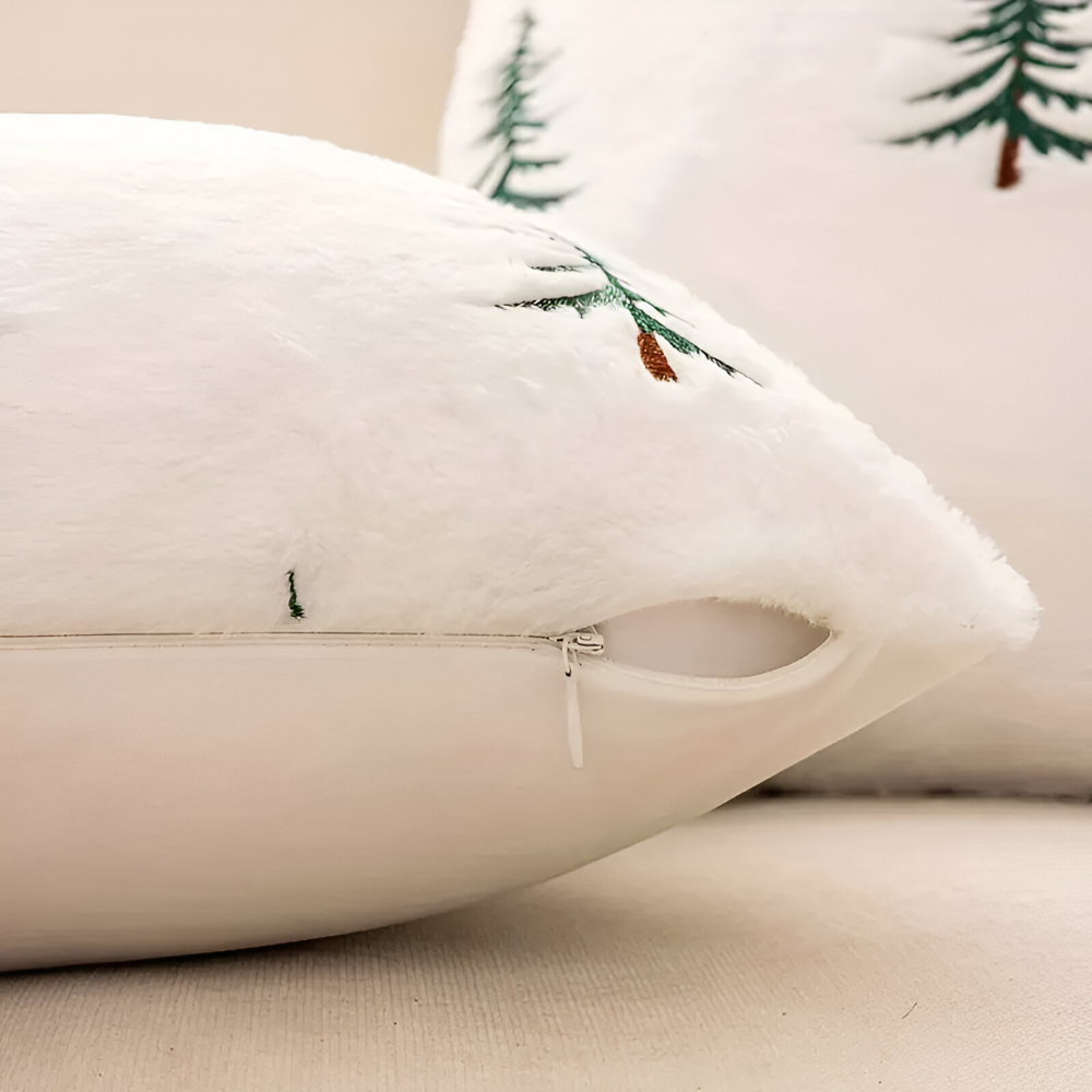 Festliche Weiße und Grüne Dekorative Kissenbezüge