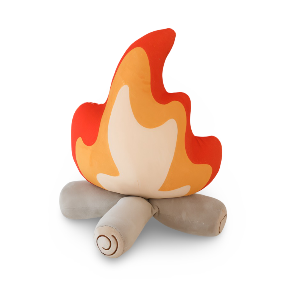 FlamaFluff - Plüsch Lagerfeuer Inspirierte Deko Kissen