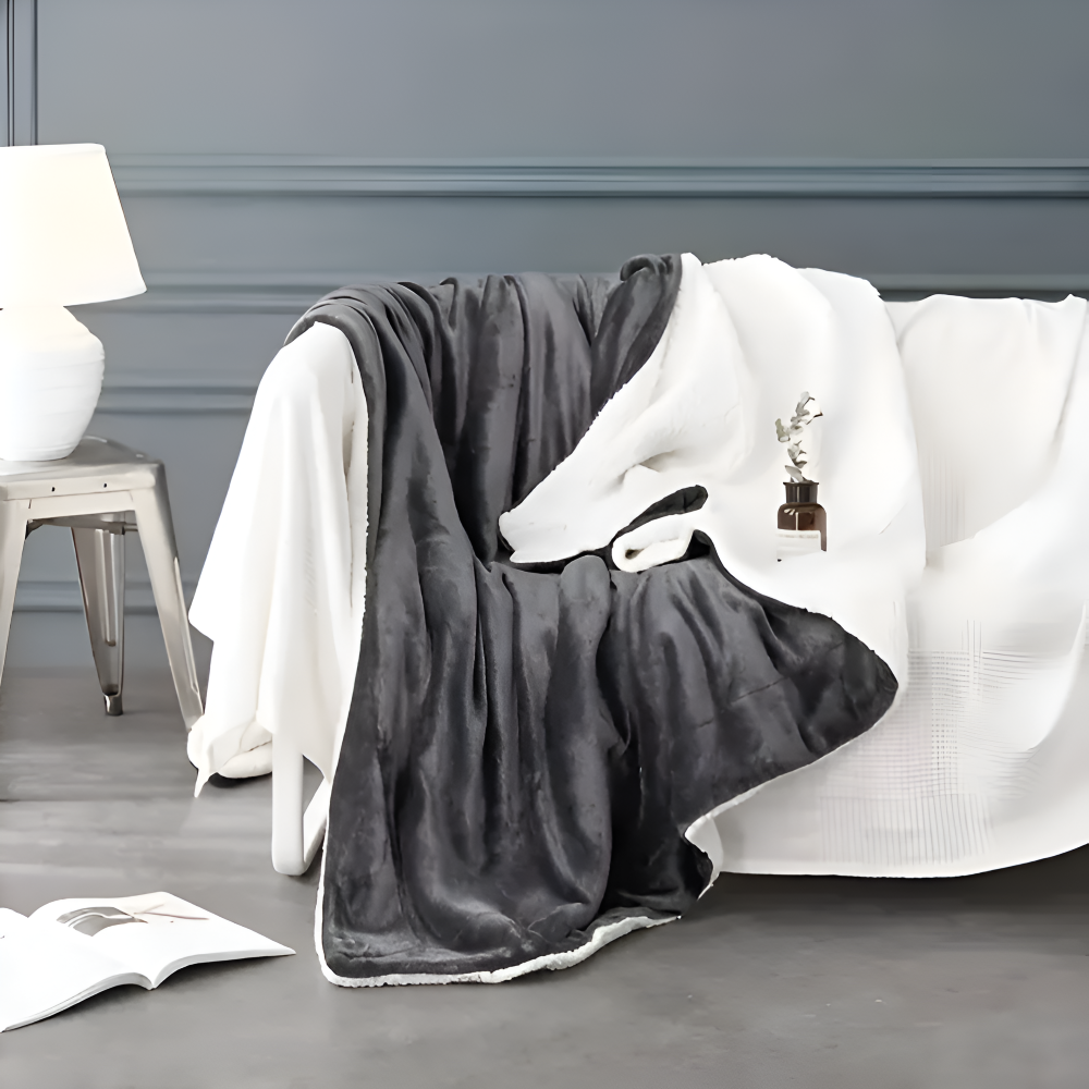 Fleecy Plaid - Dicke & Flauschige Flanell Sherpa Fleece Blanket