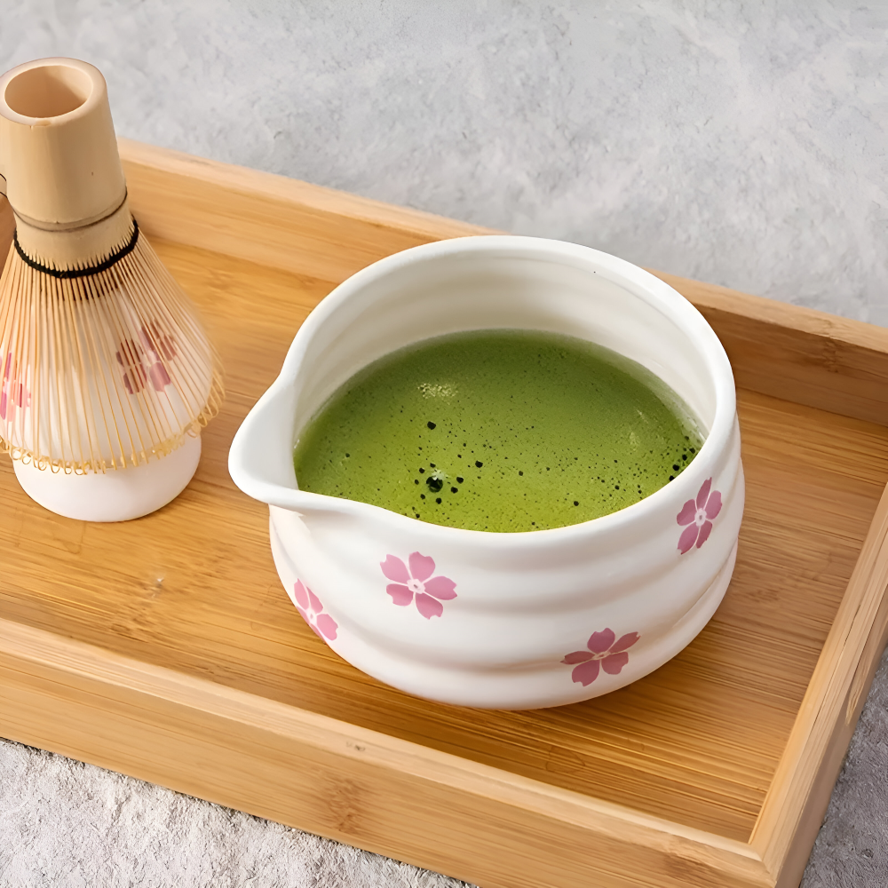 Matcha - Set 5-tlg. Weiß floral 460 ml