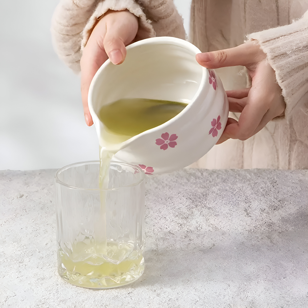Matcha - Set 5-tlg. Weiß floral 460 ml