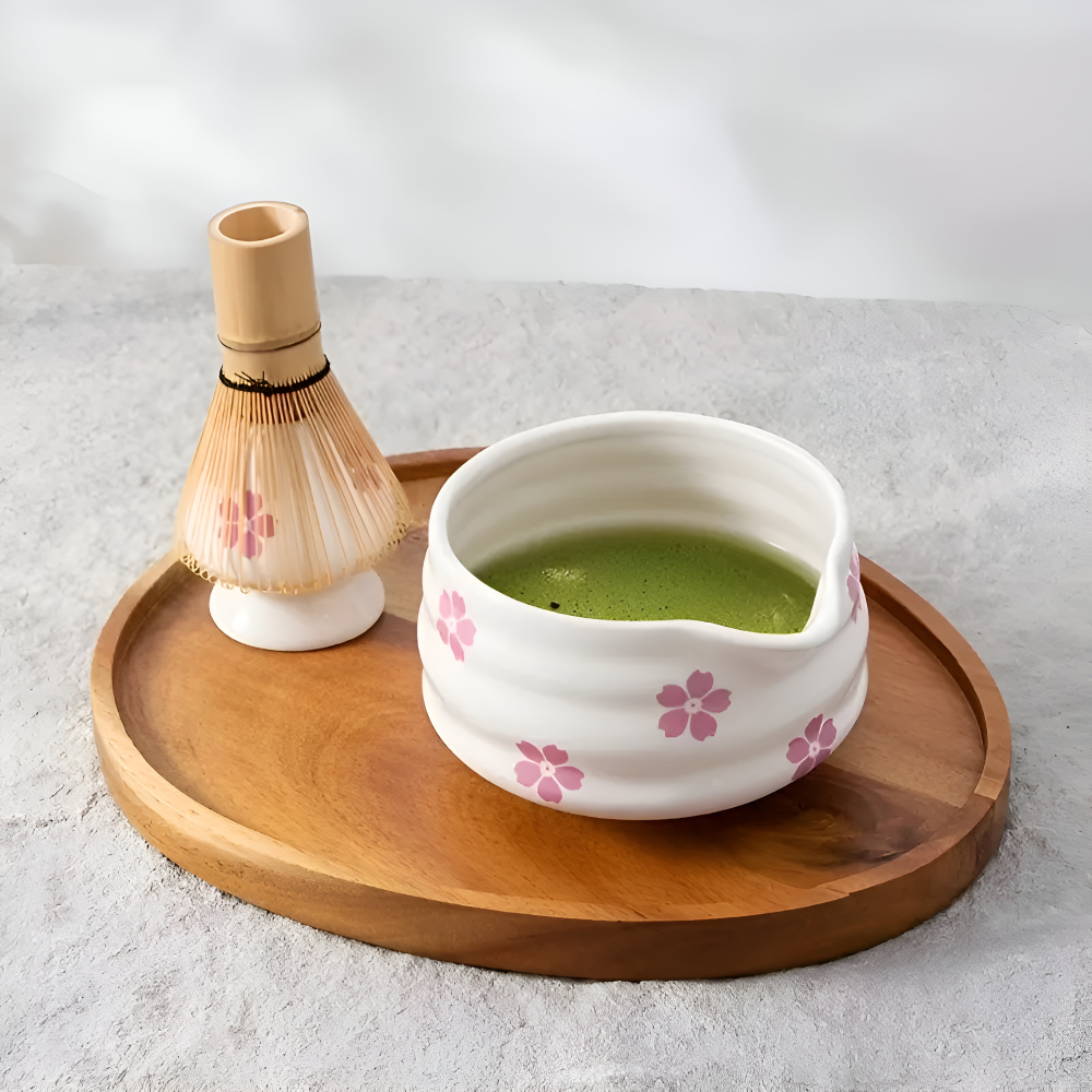 Matcha - Set 5-tlg. Weiß floral 460 ml