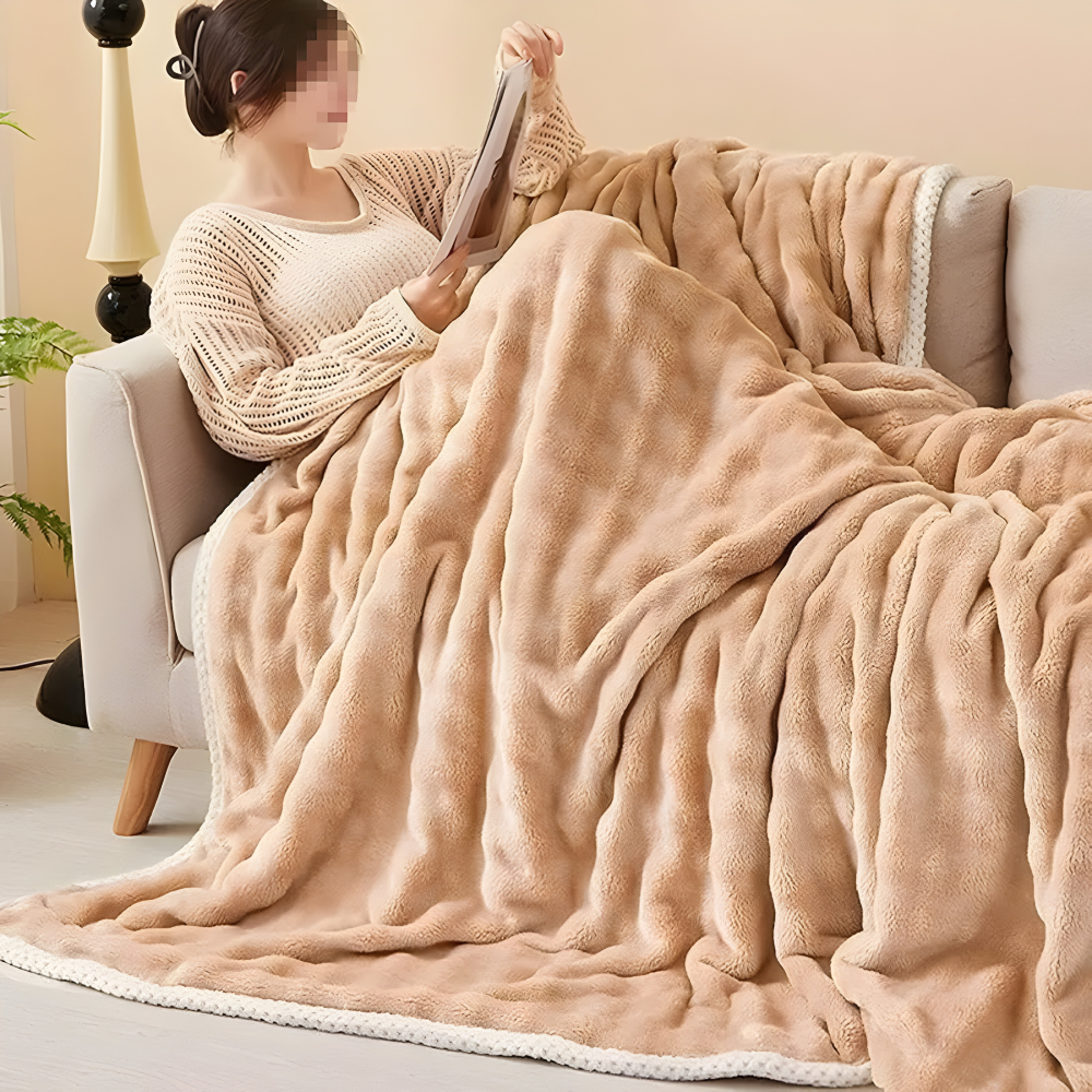 Fluffy - Plush Kuscheldecke aus Polyester 100x150–200x230 cm