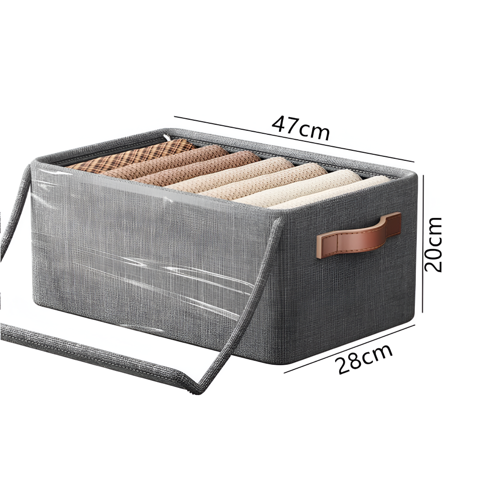 Faltbare - Aufbewahrungsbox mit Deckel & Stahlrahmen