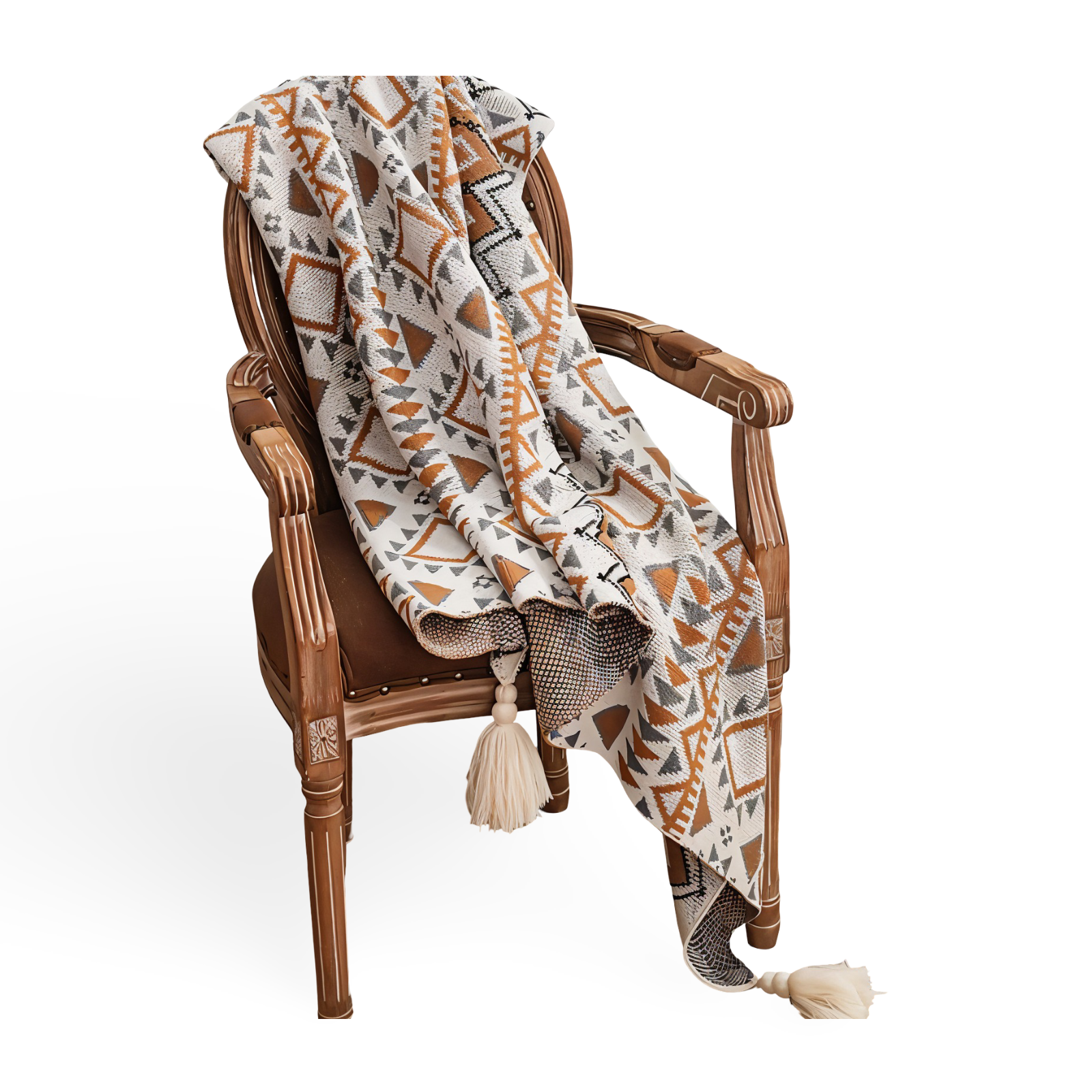 GeoFringe - Plaid - Fleece Decke Acryl-Polyester