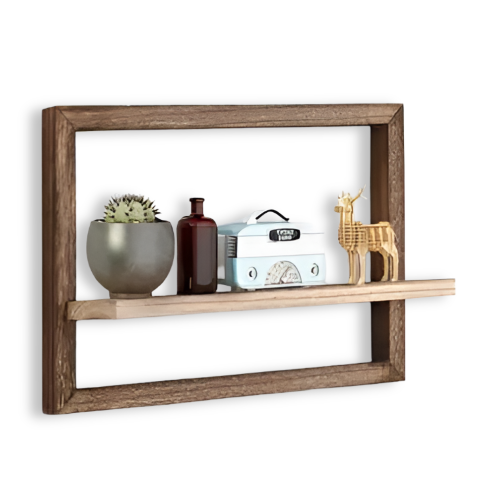 Geometrisches Wandregal aus Holz (in 2 Größen) – Schwebende Wandregale – Modernes Design