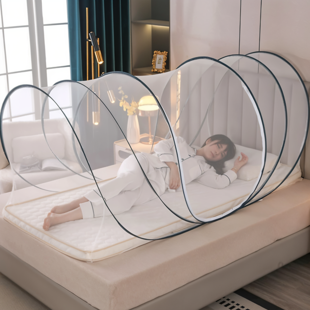 GlamNet - altbares rundes Moskitonetz 190x90x90 cm
