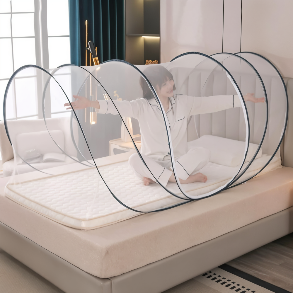 GlamNet - altbares rundes Moskitonetz 190x90x90 cm