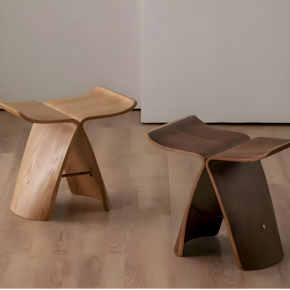 Holzhocker - Massivholz 42x30x38 cm