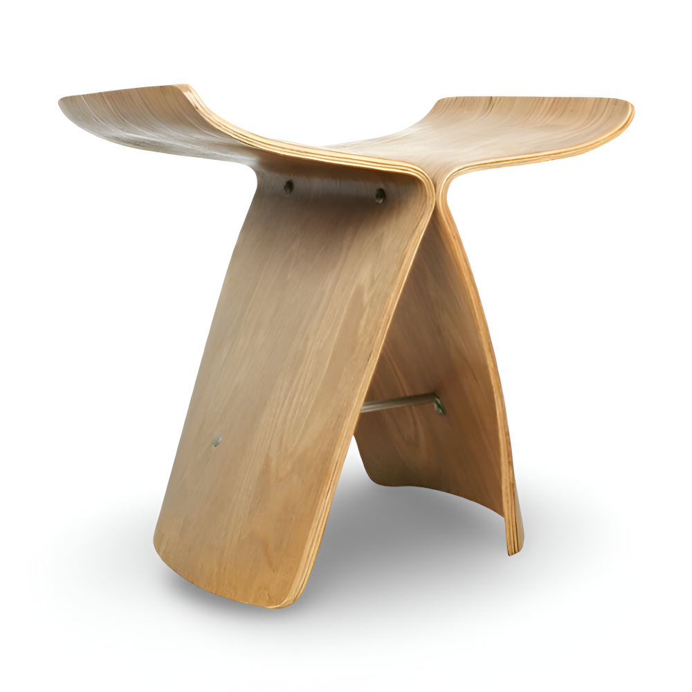 Holzhocker - Massivholz 42x30x38 cm