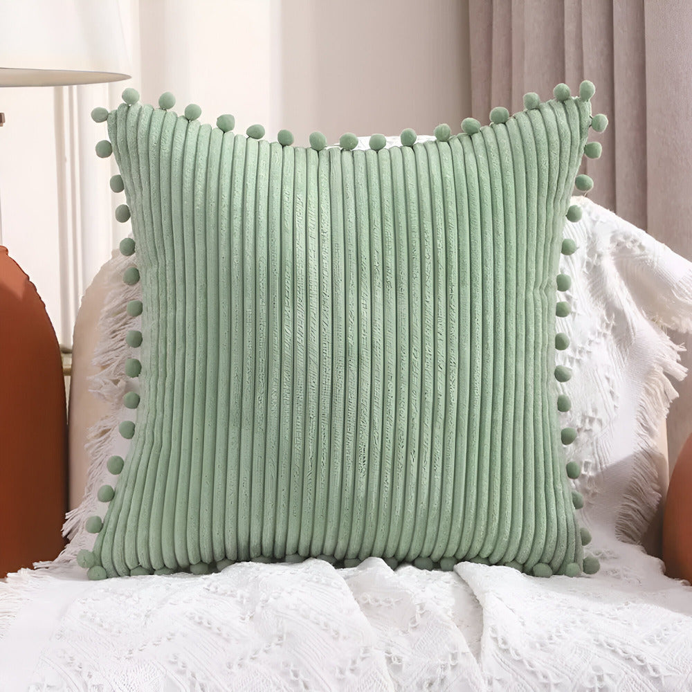 Pom - Pom Kissenbezug 45x45 cm aus Polyester
