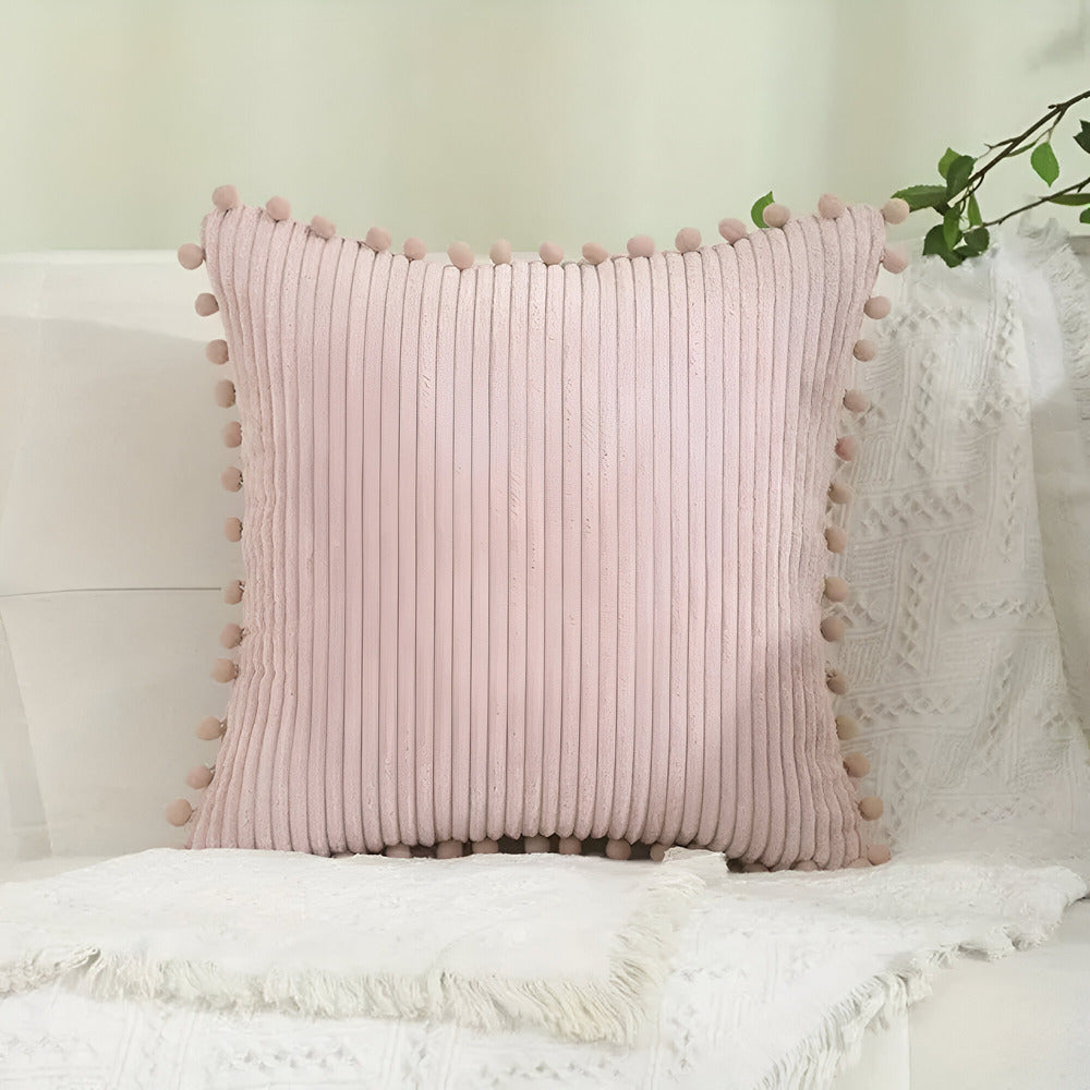 Pom - Pom Kissenbezug 45x45 cm aus Polyester