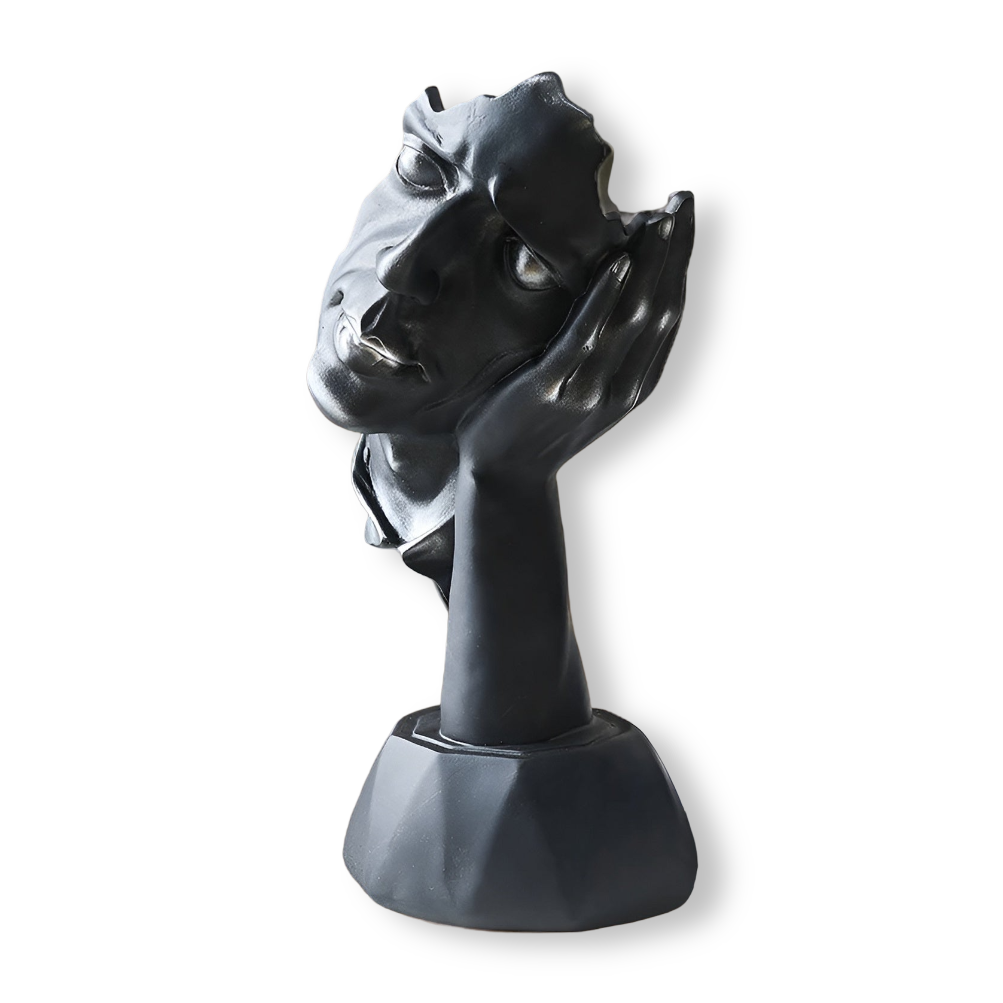 Expressive - Face - Abstrakte Gesichtsskulptur aus Kunstharz