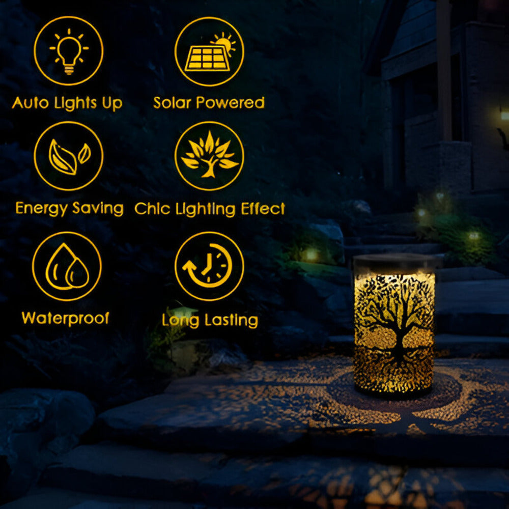 Vertika - LED Solar Gartenlaterne Baumdesign IP65 wetterfest