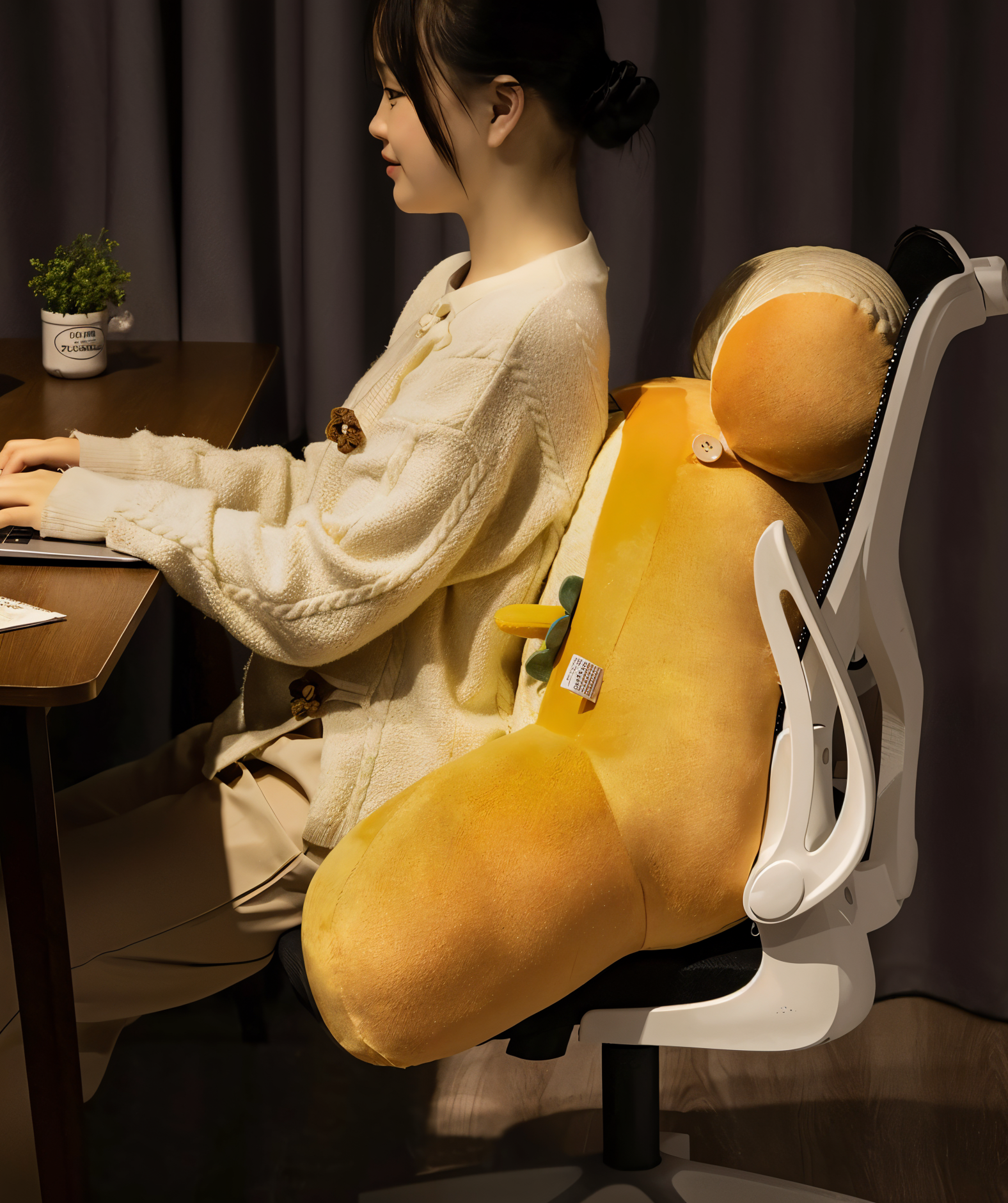 FlexCush - Ergonomisches Taillenkissen aus Plüsch