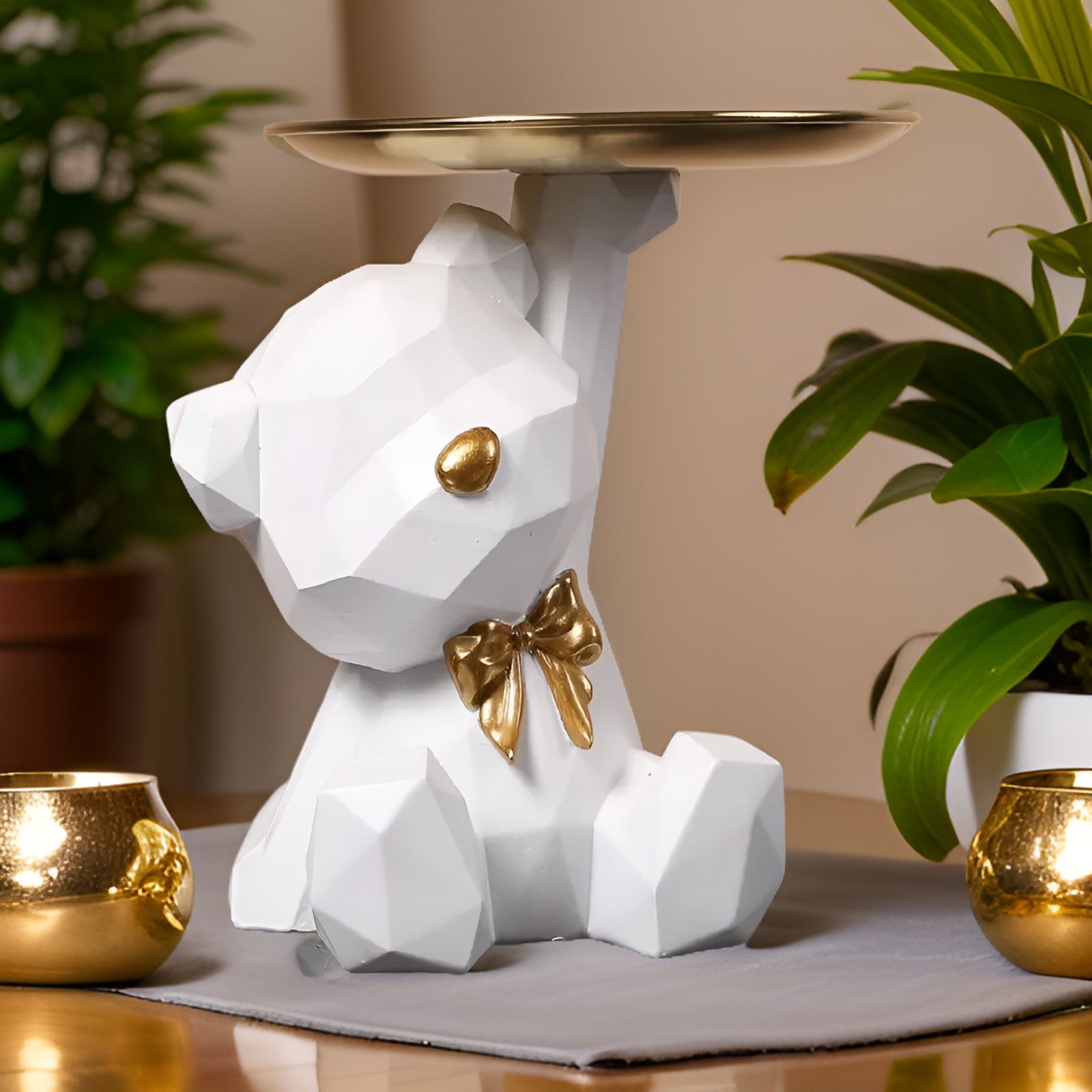 Geometric - Bear - Geometrischer Bär Schlüsselhalter aus
