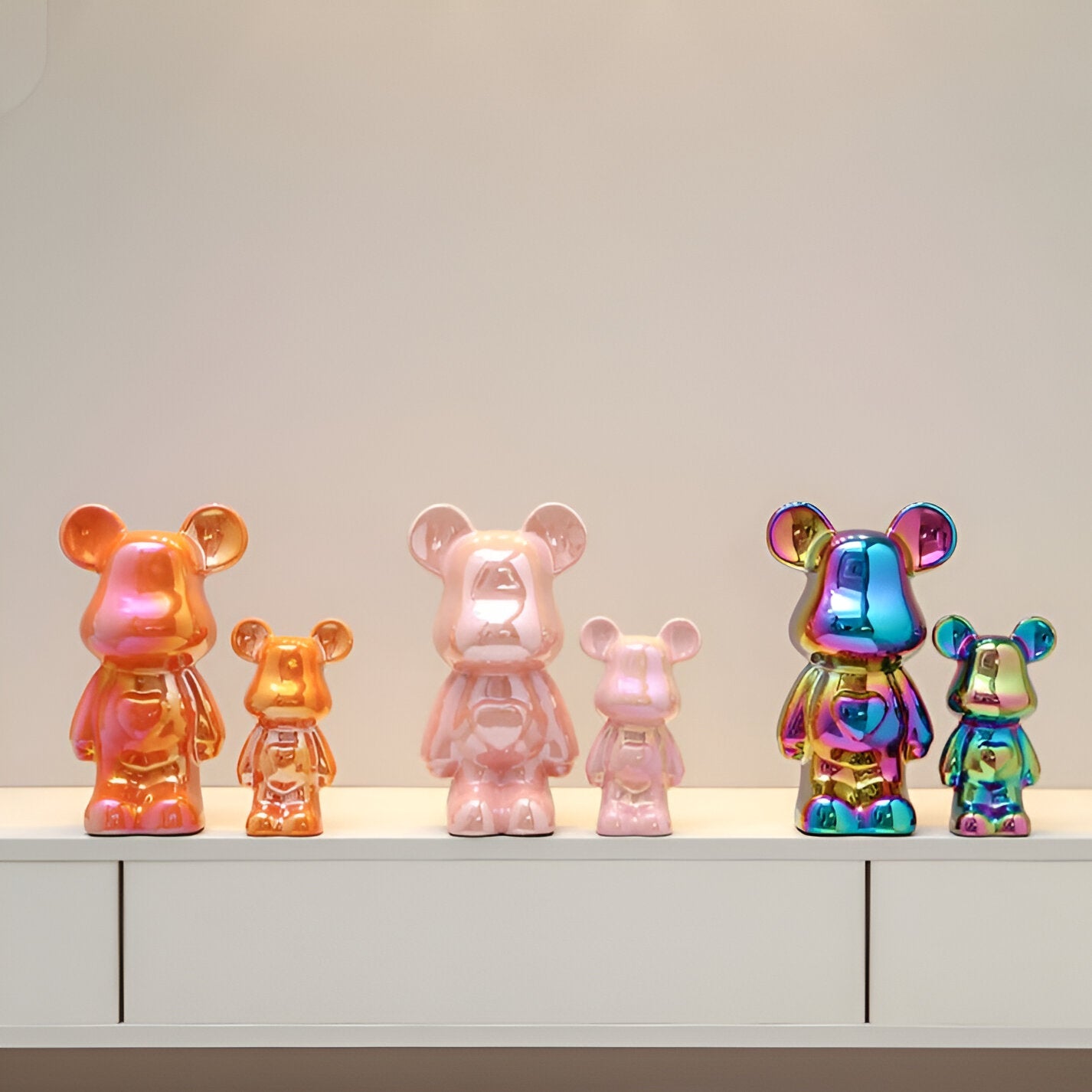 GlossiBear - Figurine -Bunte Bärenfigur aus Keramik &