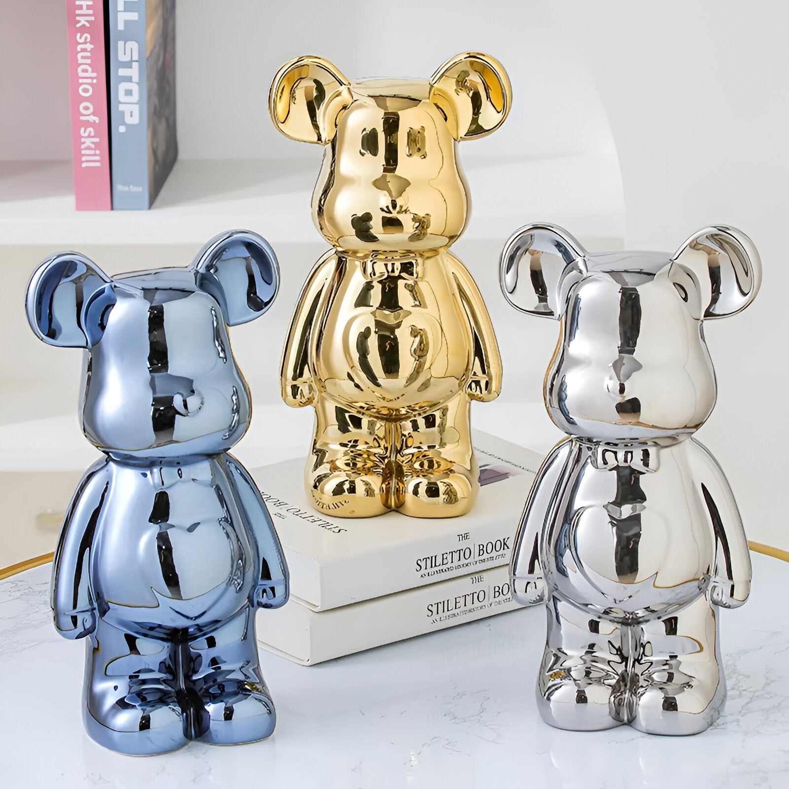 GlossiBear - Figurine -Bunte Bärenfigur aus Keramik &