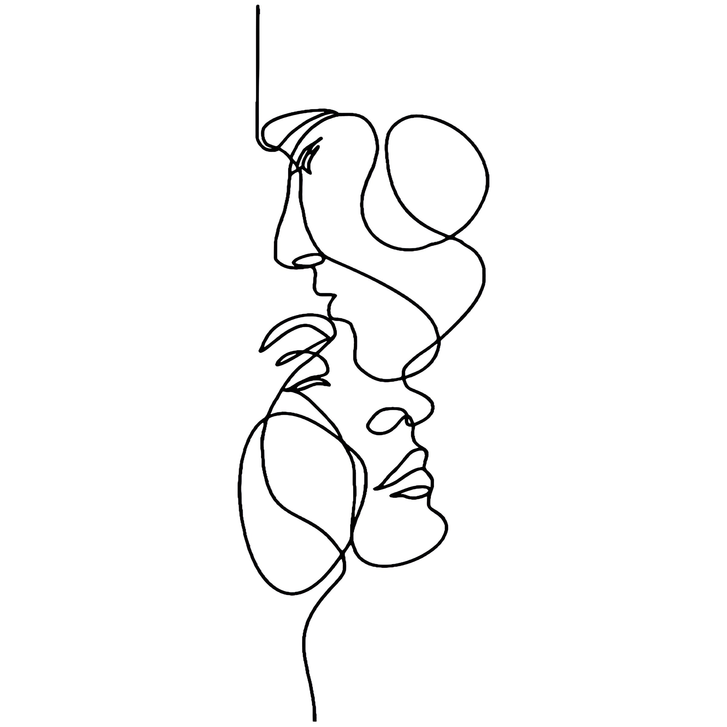 Graceful Lines - Einzigartige 3D-Wanddekoration aus Metall für minimalistische Wohnungen