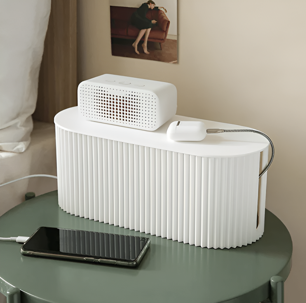 Hid Kabelbox - Minimalistische Macaron Aufbewahrung - Ladegerät und Kabel Organizer